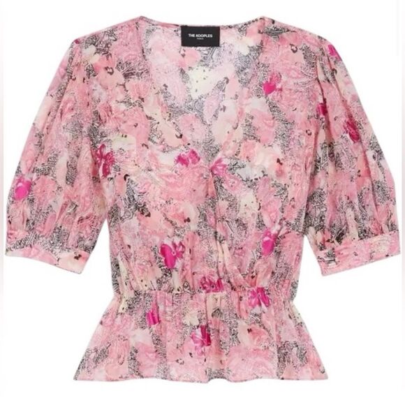 THE KOOPLES Paisley Flowers with Foil Blouse - Picture 1 of 10